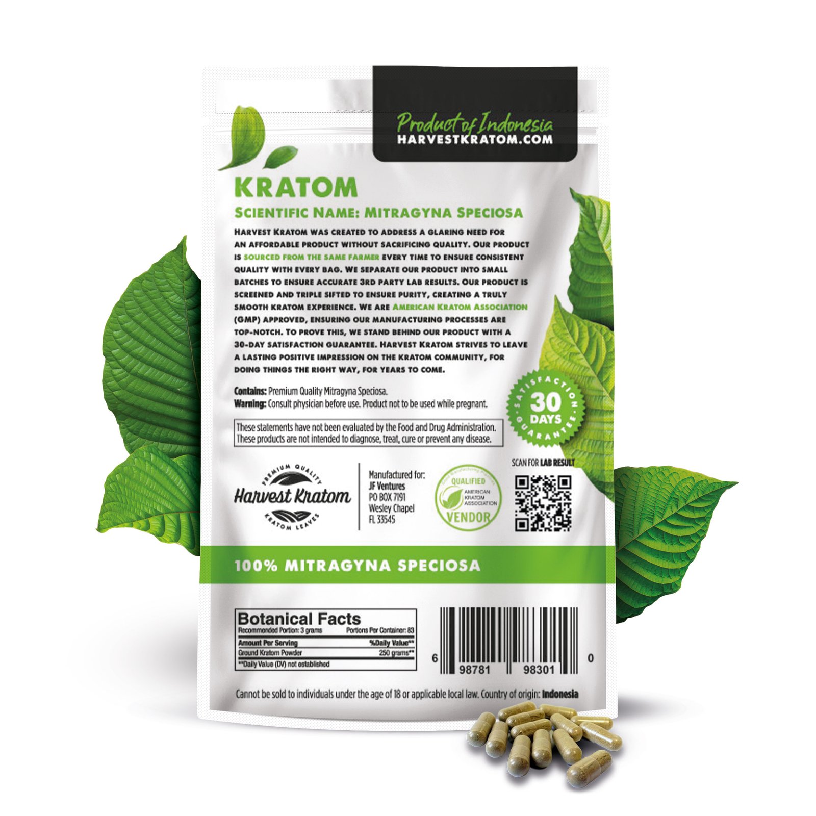 Extract Infused Green Borneo Kratom Capsules - Image 4