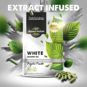 Extract Infused White Maeng-Da Kratom Capsules
